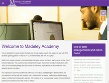 Tablet Screenshot of madeleyacademy.com